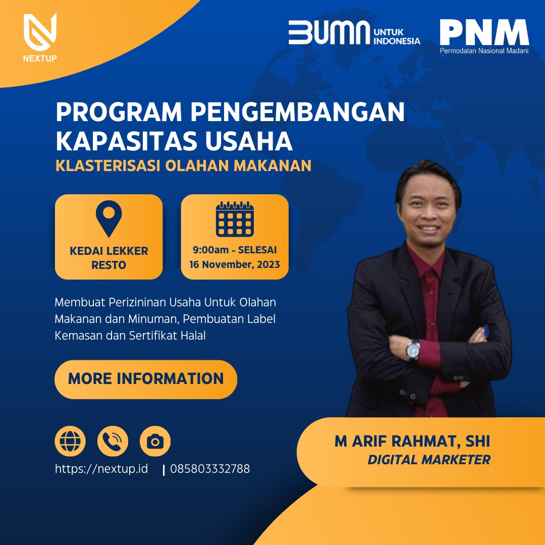 Pelatihan Klasterisasi Usaha - Nextup ID