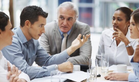 pendampingan-untuk-umkm3 Business meeting - Young man presenting his ideas to colleagues